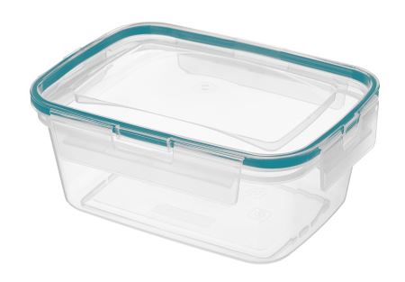 Контейнер для продуктов герметичный прямоугольный 1,3л с защелками (бесцветный)